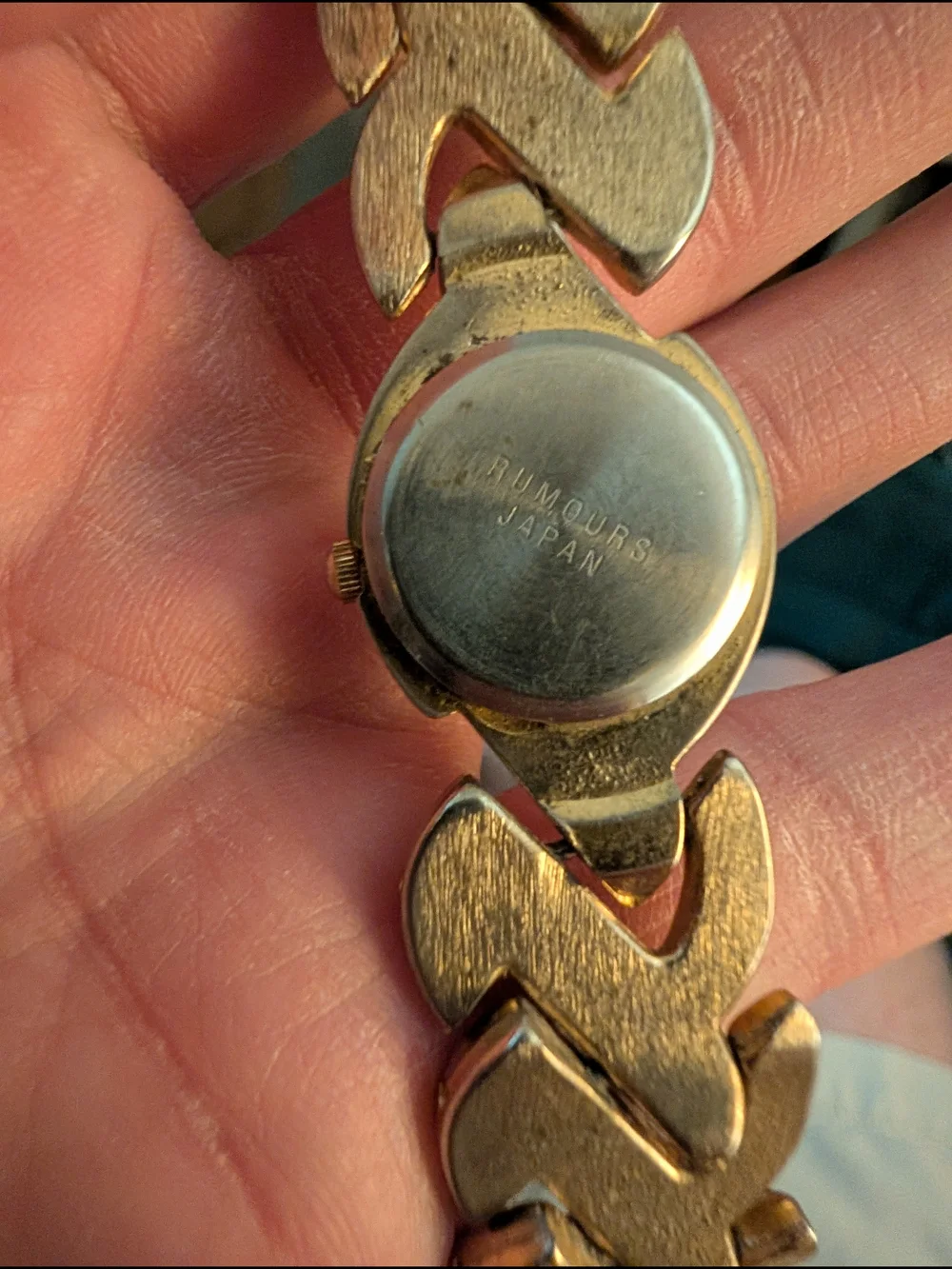 Rumours Gold-Tone Chain Link Women's Watch Japanese Movement With Brand New Batt